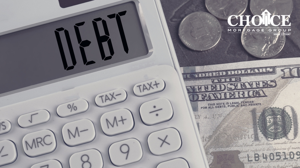 Debt Calculator with money background